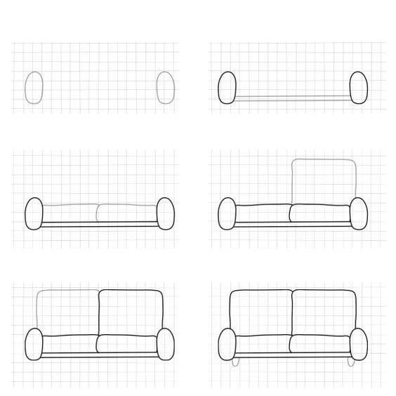 Sofa (7) Drawing Ideas