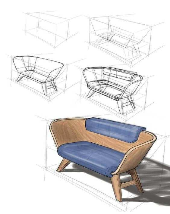 Sofa (8) Drawing Ideas