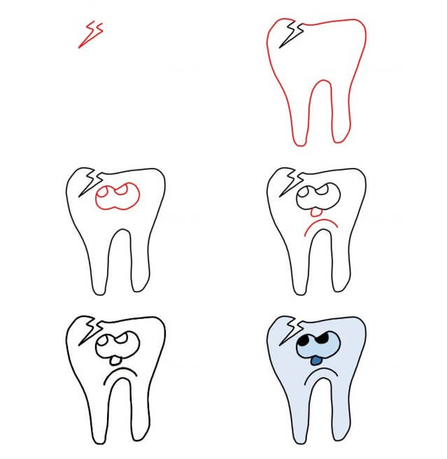 How to draw Teeth cartoon (4)