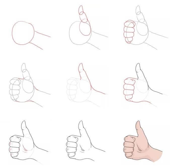 Thumbs up Drawing Ideas