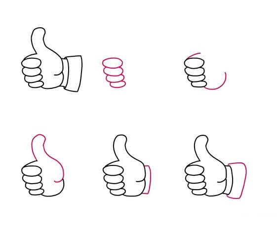 How to draw Thumbs up idea (8)