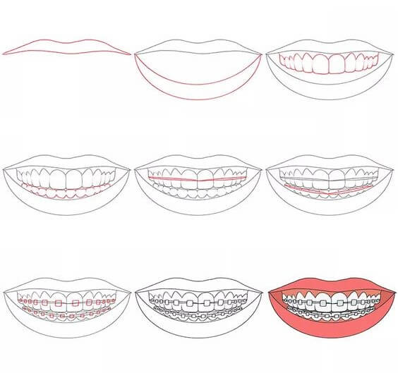 How to draw Tooth idea (4)