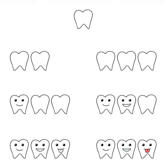 How to draw Tooth idea (6)