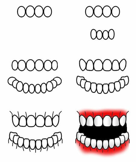 How to draw Tooth idea (7)