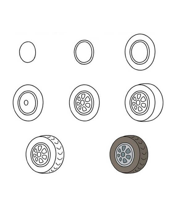 How to draw Wheel idea (1)