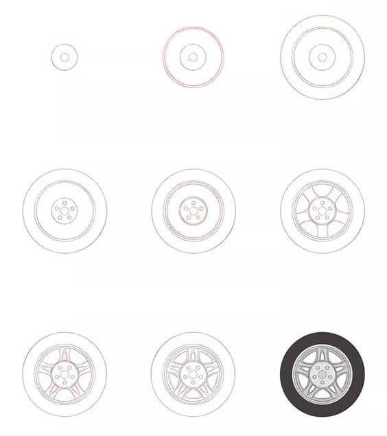 Wheel Drawing Ideas