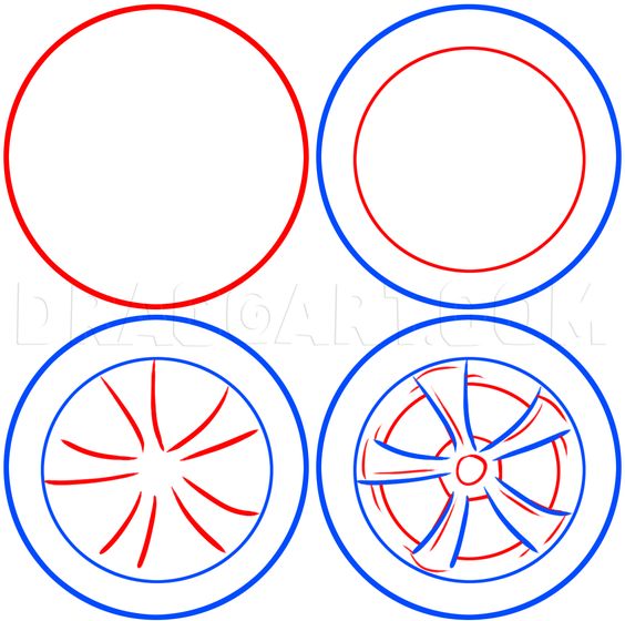 How to draw Wheel idea (5)