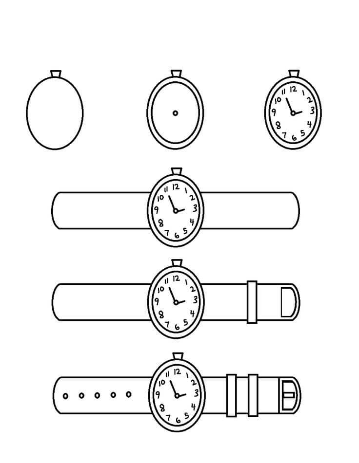 Wrist watch (1) Drawing Ideas