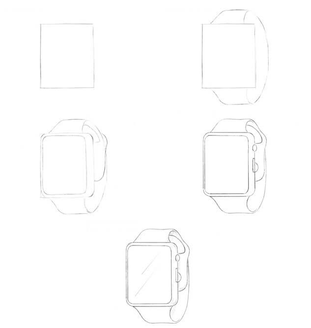 How to draw Wrist watch (12)