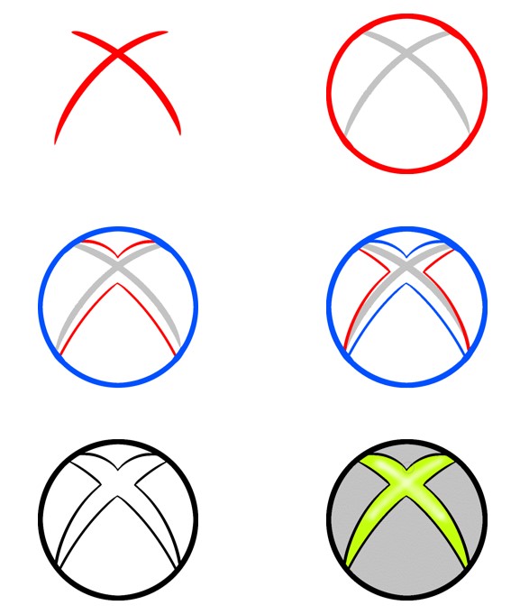 How to draw Xbox idea (11)