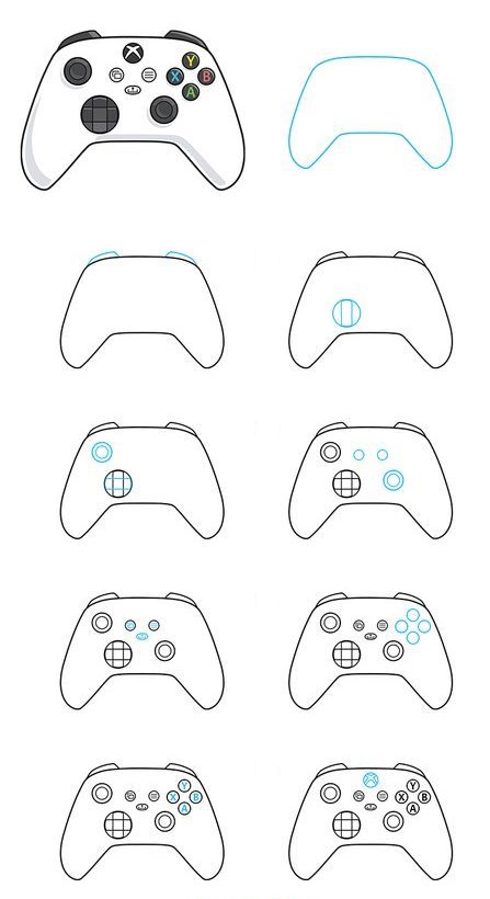 How to draw Xbox idea (2)