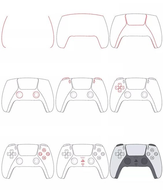 How to draw Xbox idea (3)