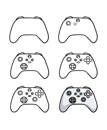 How to draw Xbox idea (5)