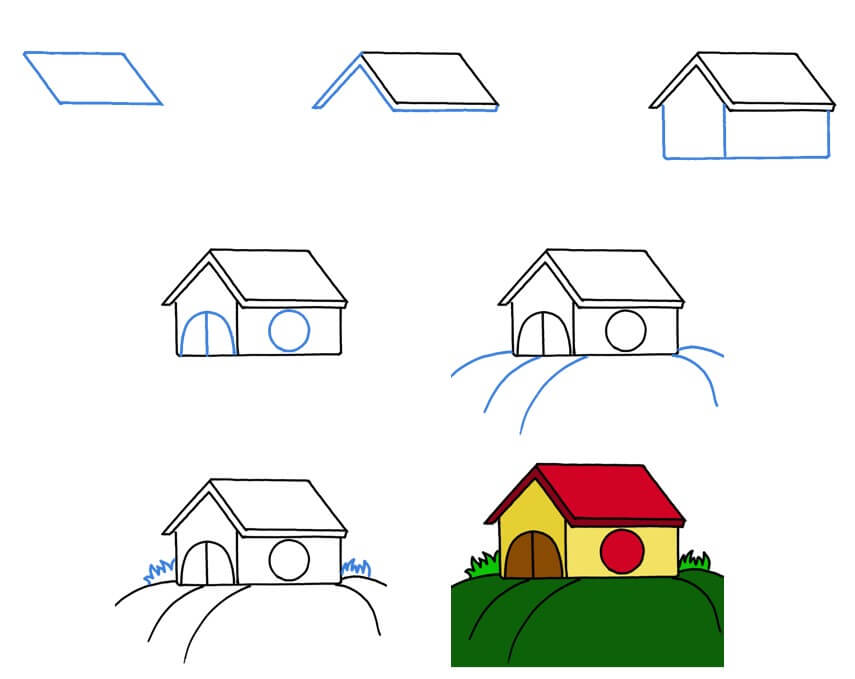 How to draw Barn idea (11)