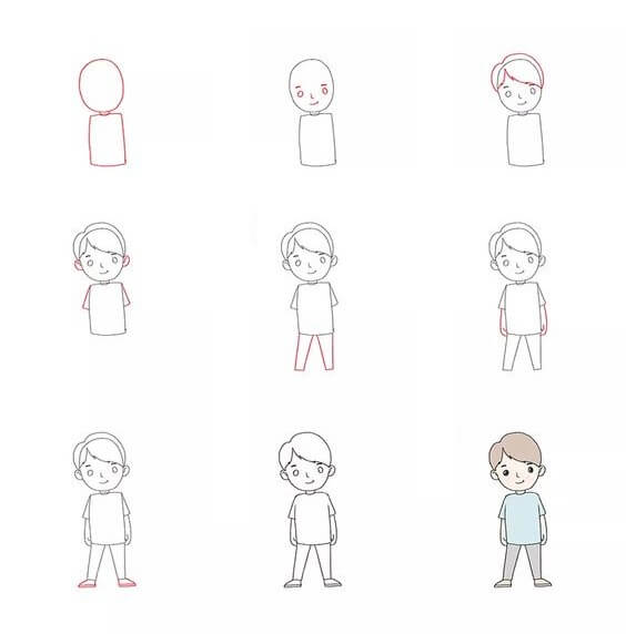 How to draw Boy idea (16)