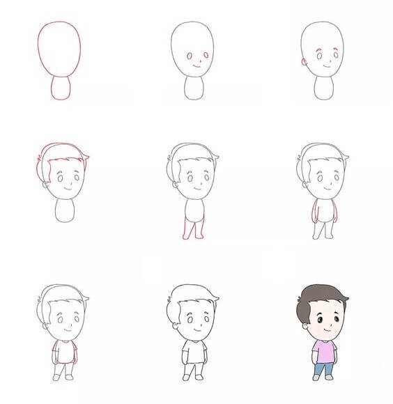 How to draw Boy idea (18)