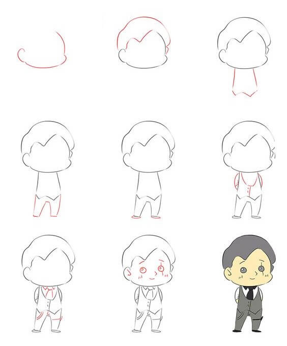 How to draw Boy idea (3)