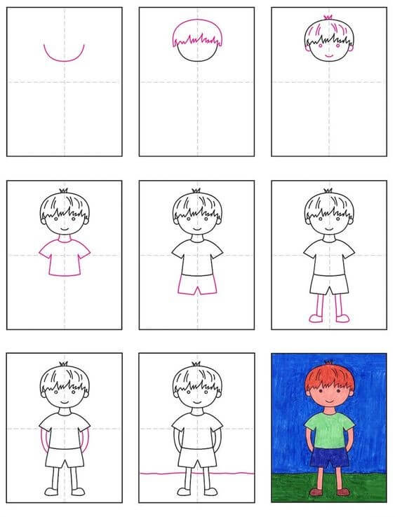 How to draw Boy idea (33)