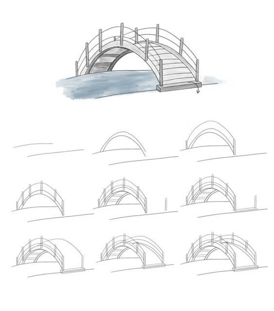 How to draw Bridge idea (10)