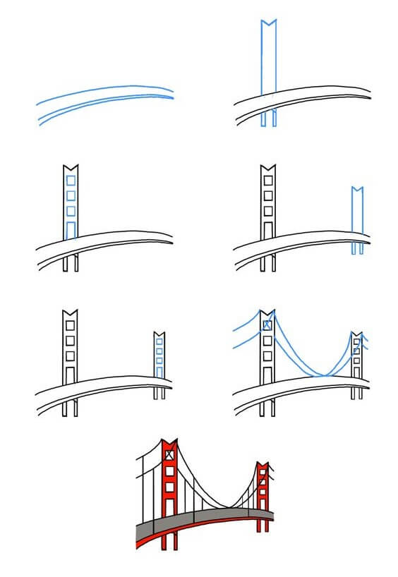 How to draw Bridge idea (2)