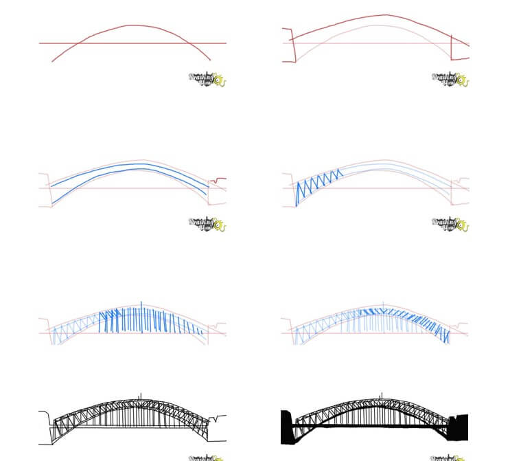 How to draw Bridge idea (23)