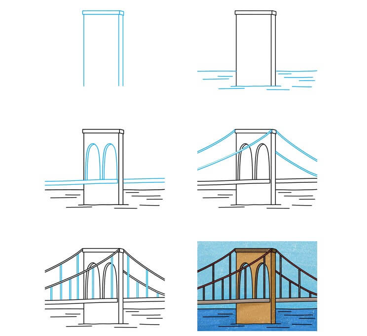 How to draw Bridge idea (25)