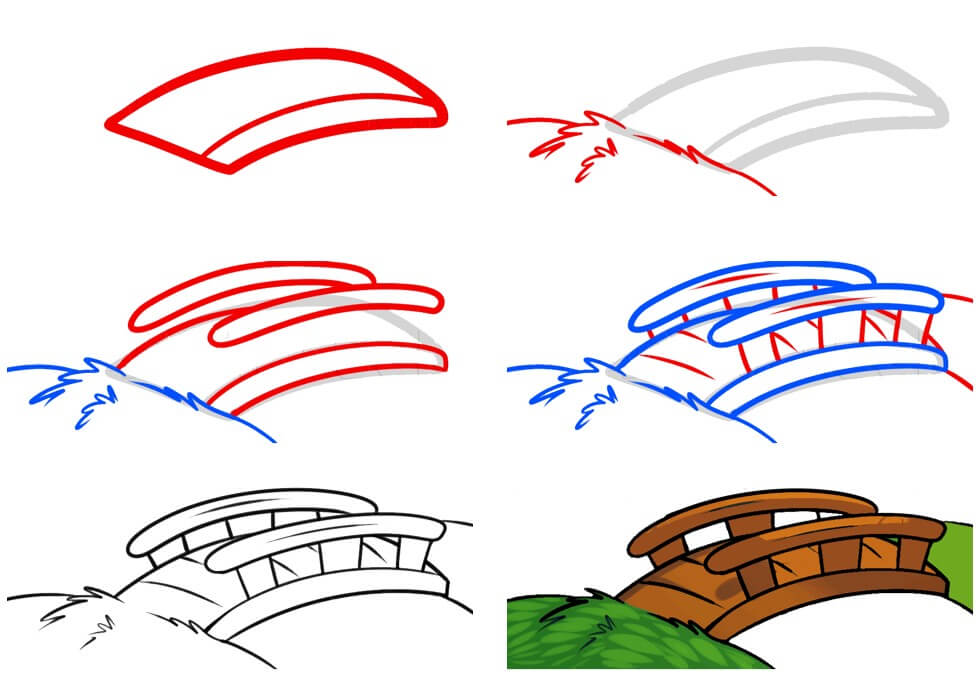 How to draw Bridge idea (26)