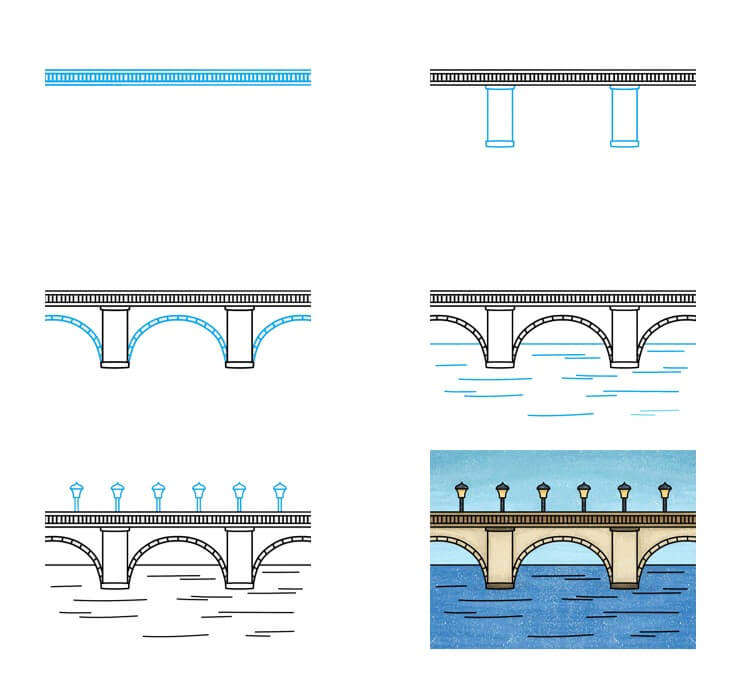 How to draw Bridge idea (27)