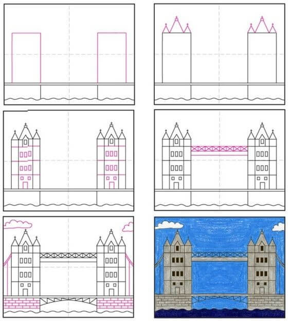 How to draw Bridge idea (3)