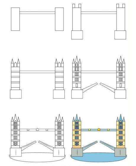 How to draw Bridge idea (7)