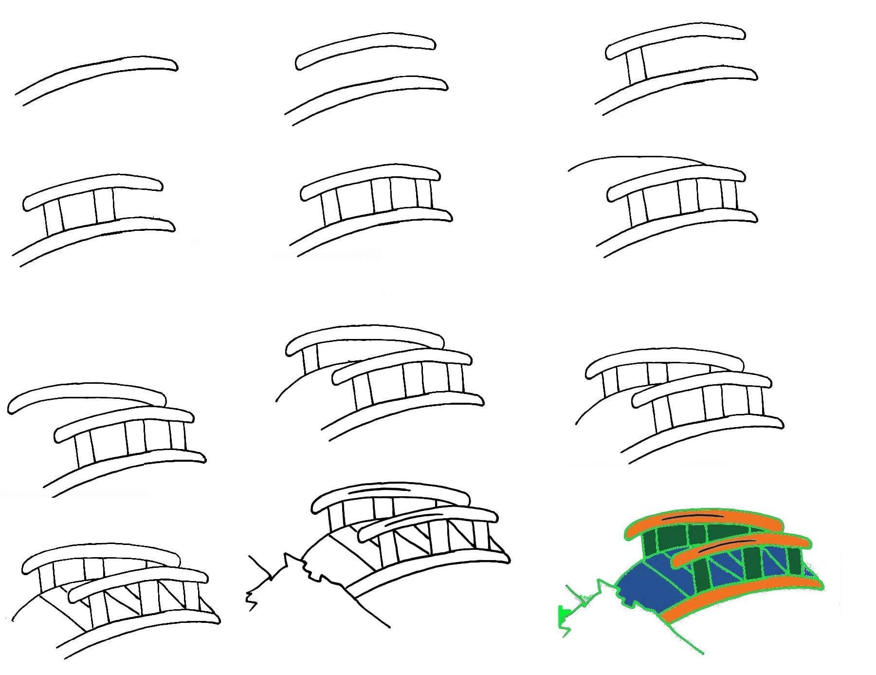 How to draw Bridge idea (8)