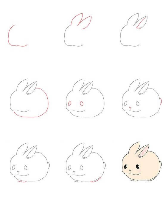 How to draw Bunny idea (10)