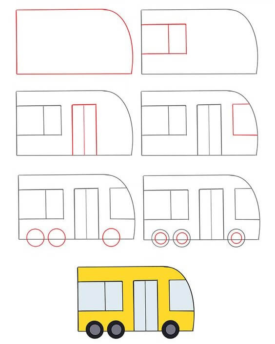 How to draw Bus idea (11)