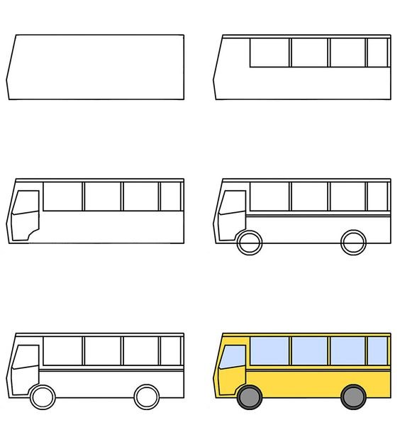 How to draw Bus idea (19)