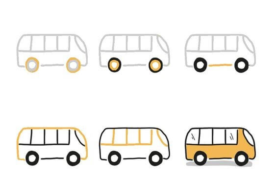 How to draw Bus idea (37)