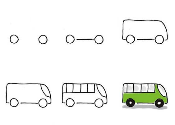 How to draw Bus idea (38)