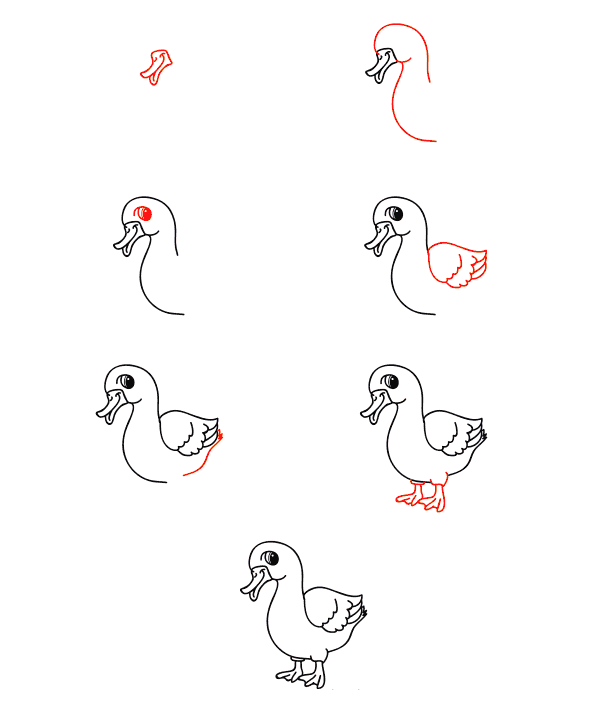 Cartoon goose Drawing Ideas