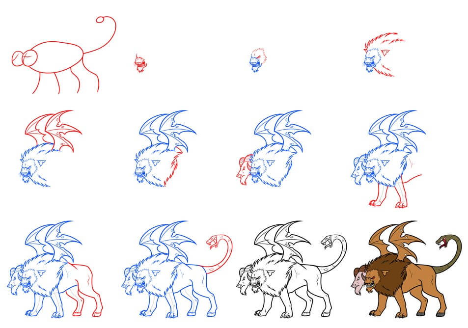 How to draw Chimera idea (1)