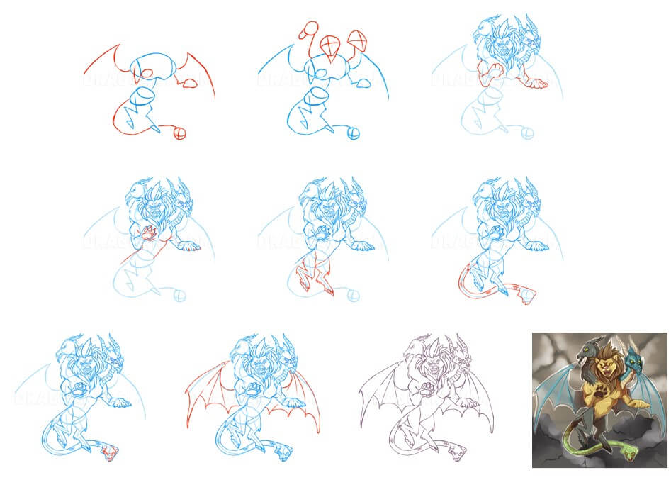 How to draw Chimera idea (6)