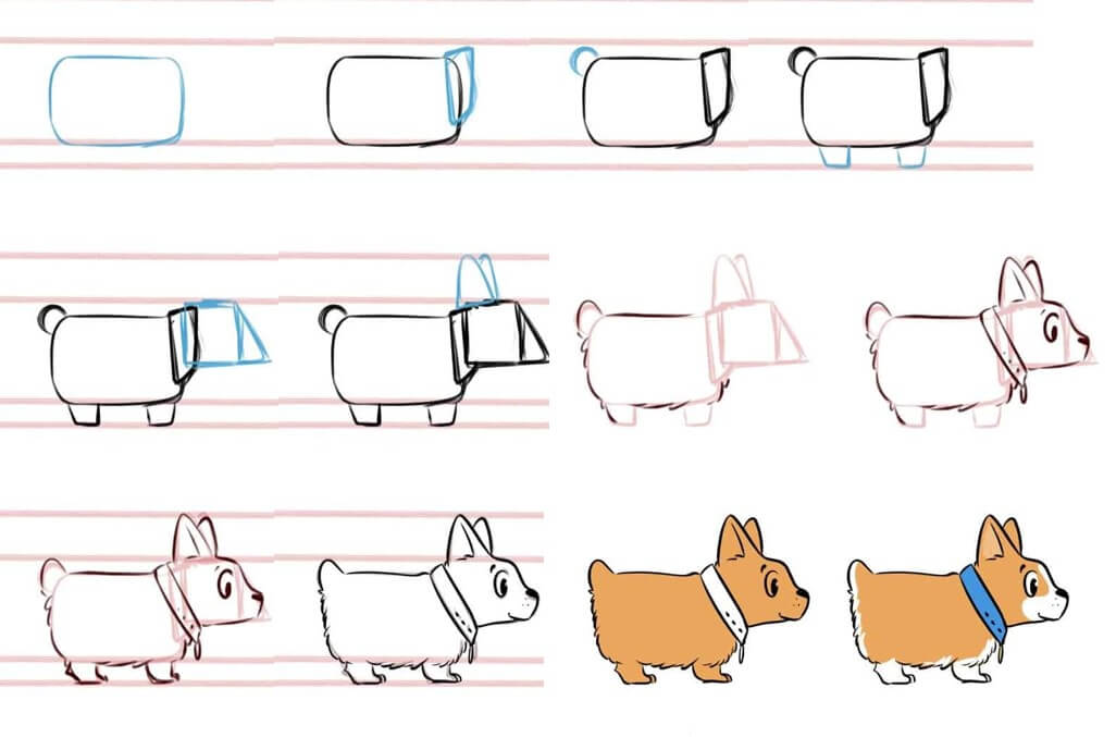 How to draw Corgi idea (14)