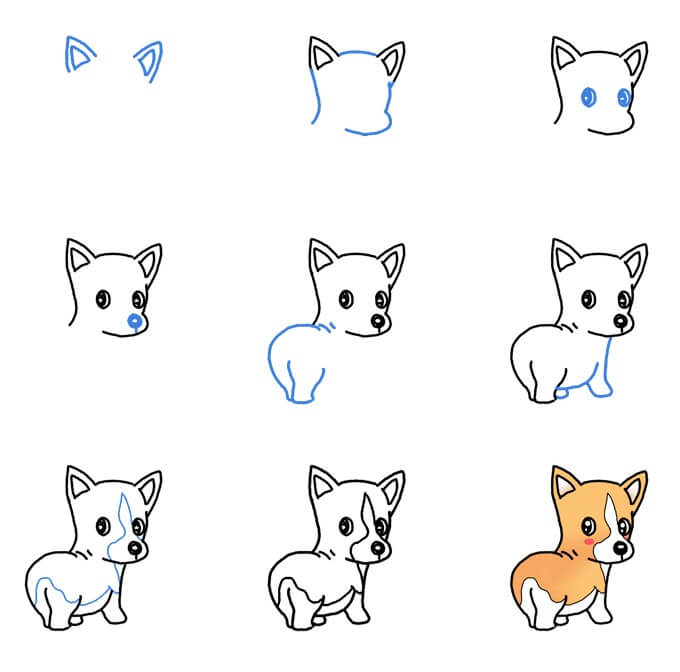 How to draw Corgi idea (16)