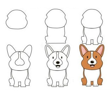 How to draw Corgi idea (8)