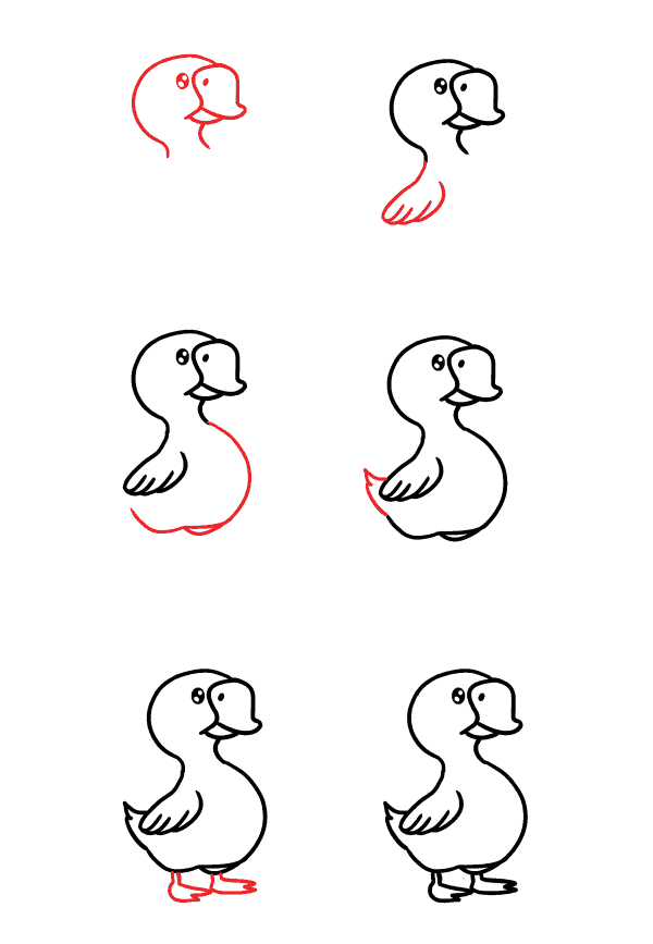 How to draw Cute goose