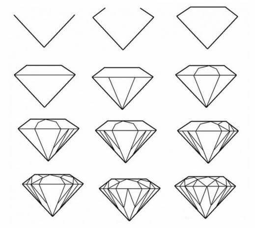 How to draw Diamond idea (10)