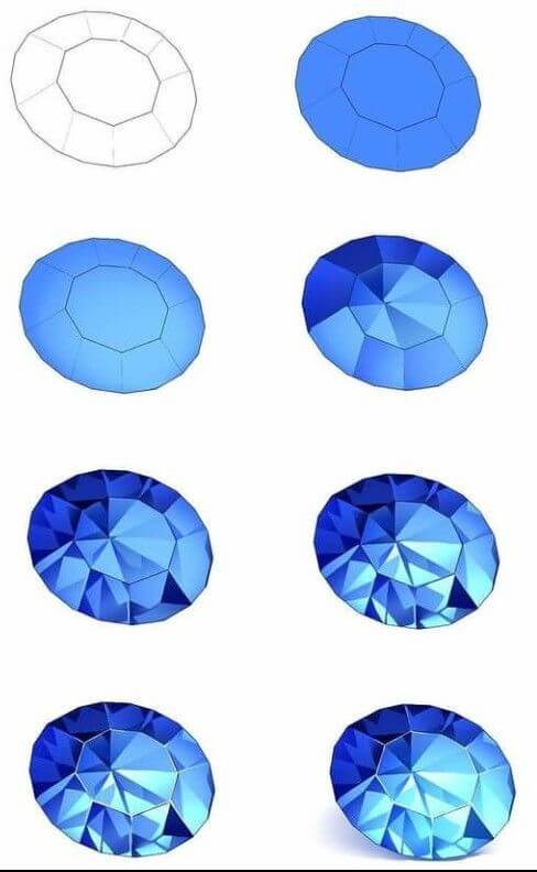 How to draw Diamond idea (12)