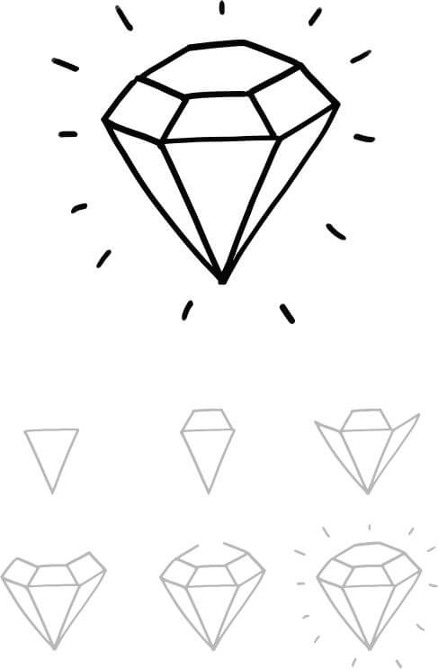 How to draw Diamond idea (15)