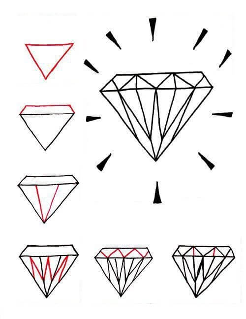 How to draw Diamond idea (16)