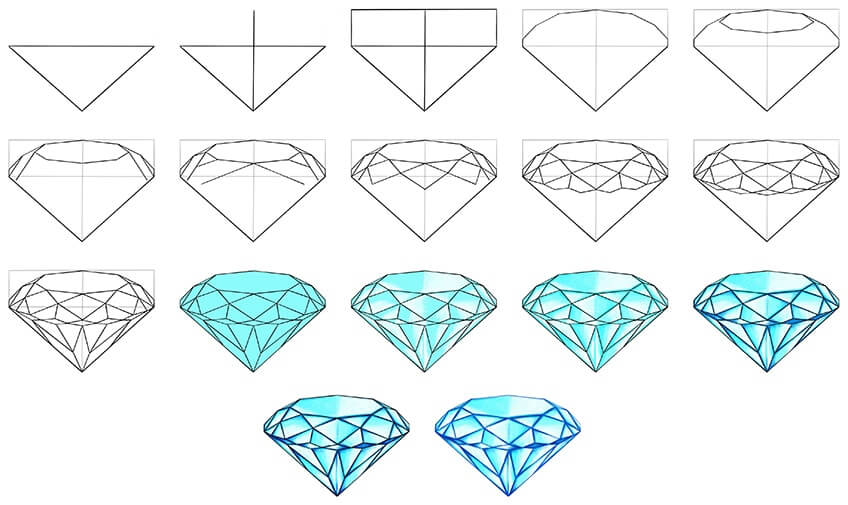 How to draw Diamond idea (17)