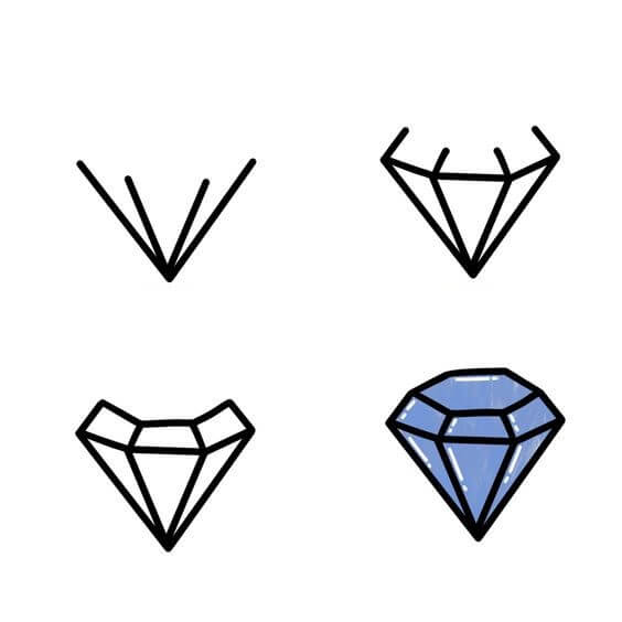 How to draw Diamond idea (18)