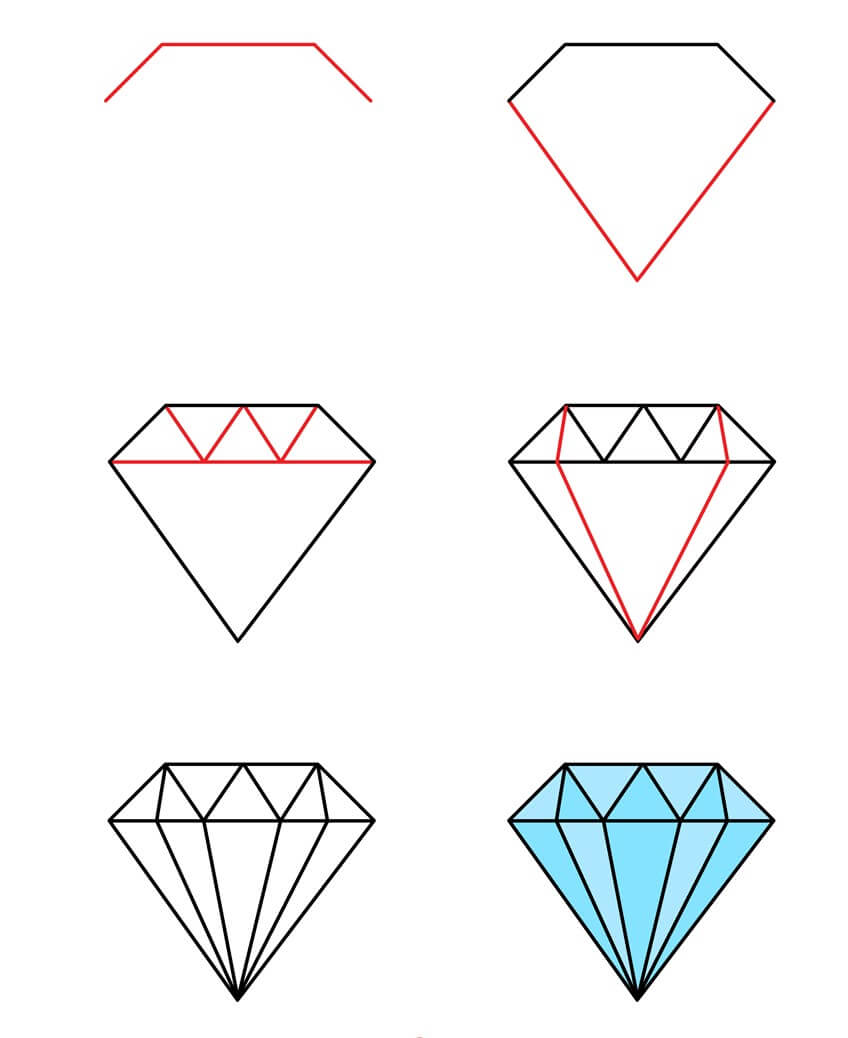 How to draw Diamond idea (21)